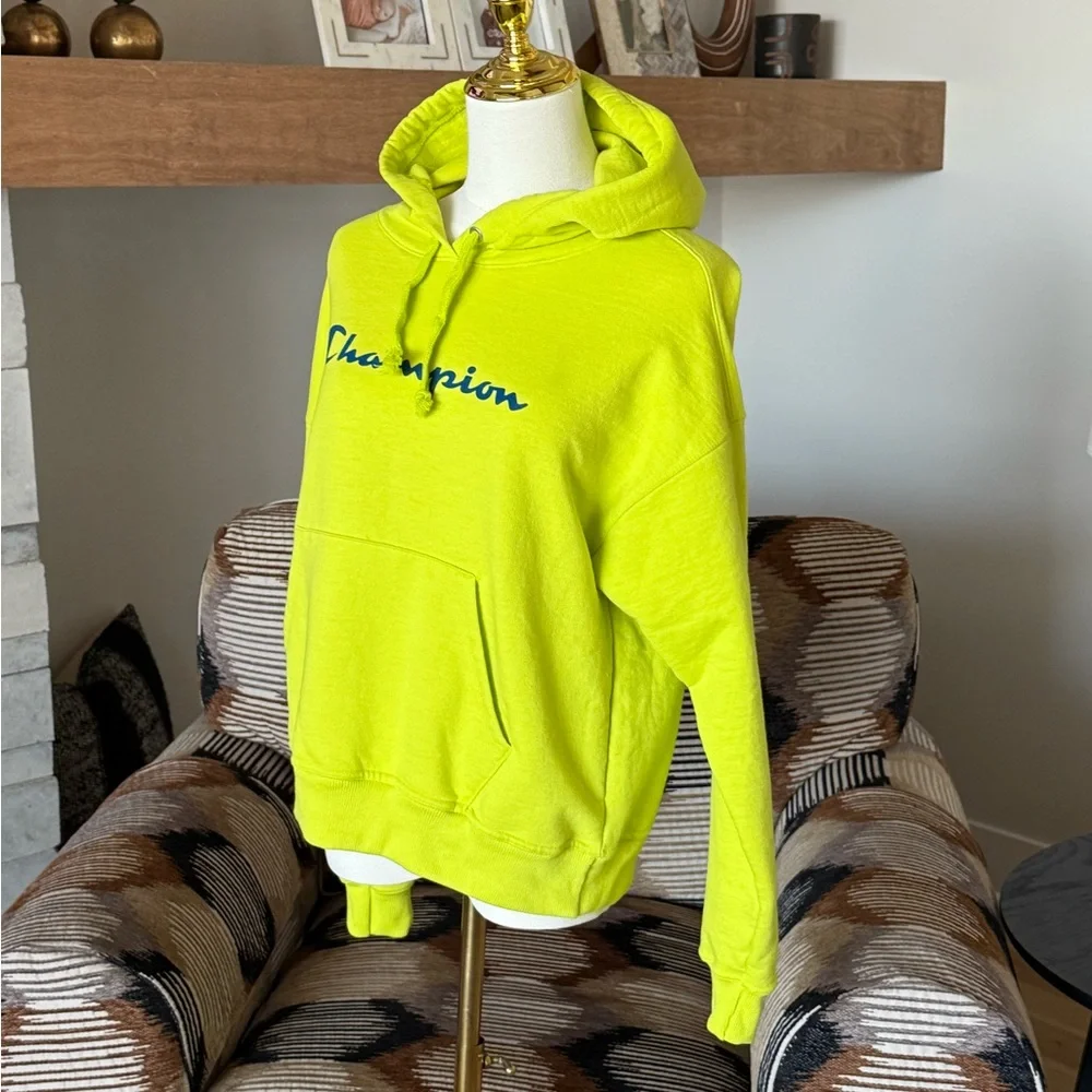 Champion Powerblend Fleece Script Hooded Sweatshirt - Picture 6 of 11